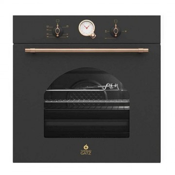 Thermogatz TGS 5511 BL Rustic Φούρνος Φυσικού Αερίου άνω Πάγκου 54lt Π60εκ. Μαύρος